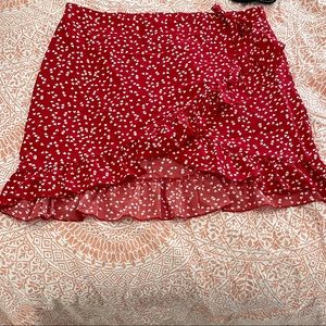Shein Red Mini Skirt NWOT